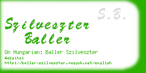 szilveszter baller business card